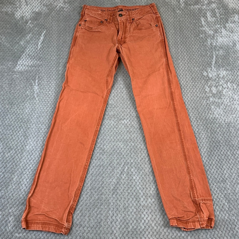 Prana Bridger Jeans Mens 28x32 Burnt Orange Organic Cotton Stretch